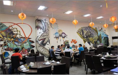 楚雄海鲜餐厅墙体彩绘